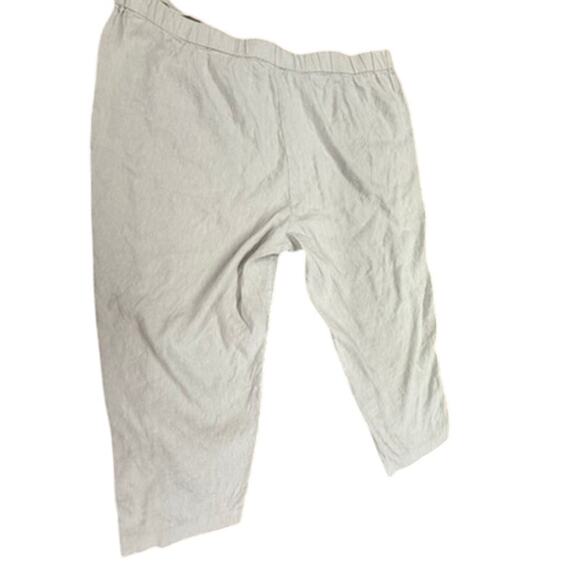 "J.JILL" Linen Stretch Women's Capris  Side Zip SZ 3X Beachwear Summer Resort - Picture 3 of 10